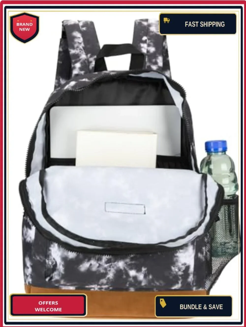 Aeropostale Unisex Backpack Padded Laptop Sleeve 600D Polyester Water Repellent